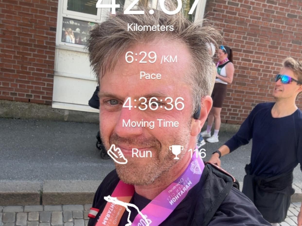 Tommy Bakke fullførte Bergen City Marathon